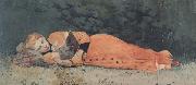 Winslow Homer The New Novel (mk44) France oil painting artist
